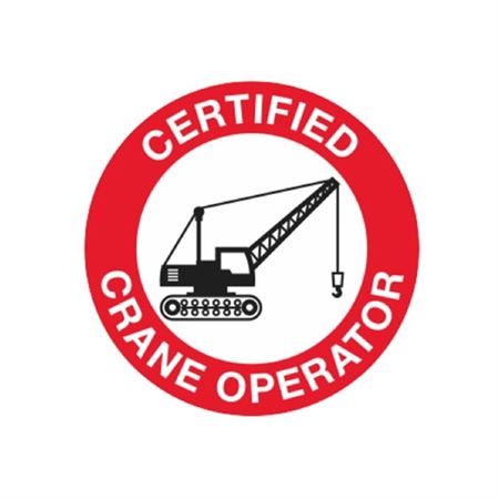 Certified Crane Operator Hard Hat Decal